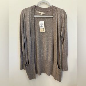 NWT Kohl’s Rewind Cardigan open front with pockets in taupe mocha